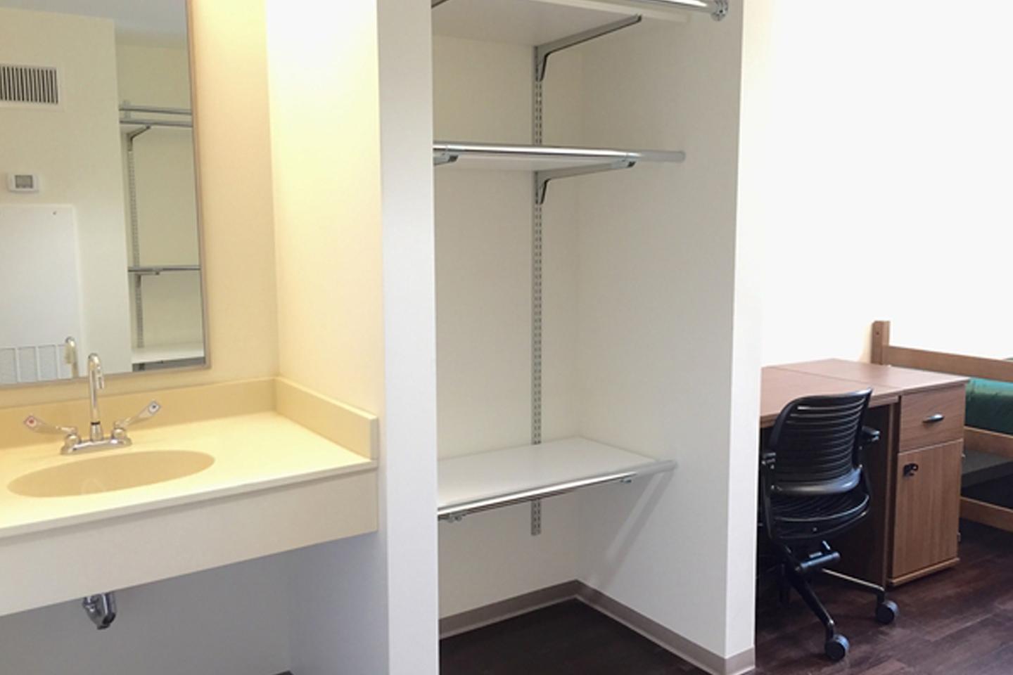 Double - Closet, Sink, Desk